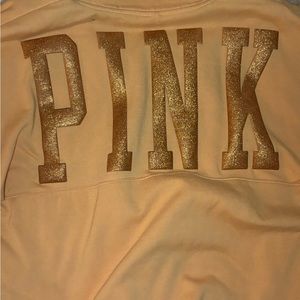 Orange vintage PINK crewneck half zip up